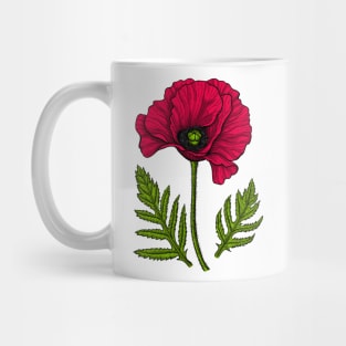 Red poppy Mug